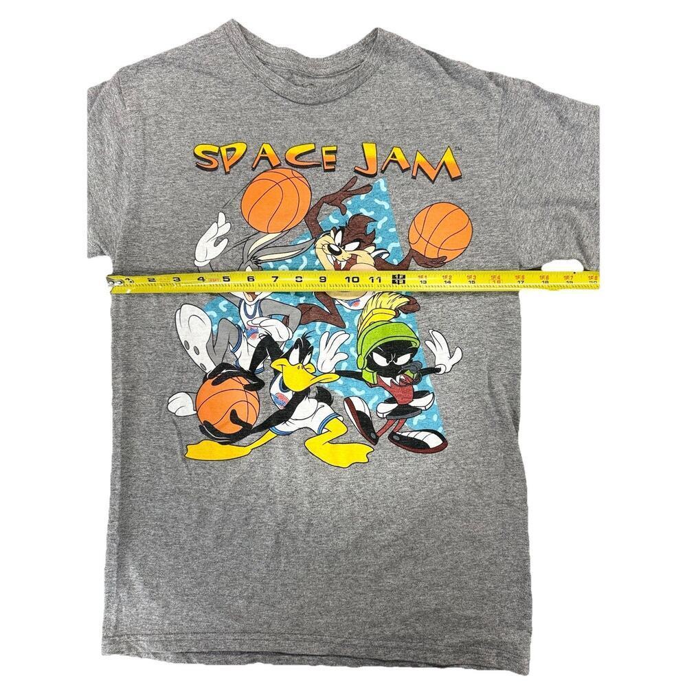 Space Jam Men’s Small Graphic Tee Tune Squad Basketball Vintage Style Gray - Picture 6 of 7
